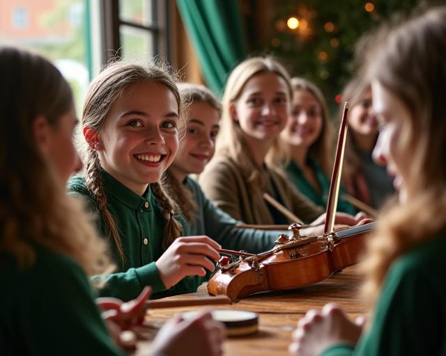 Students experiencing Irish culture